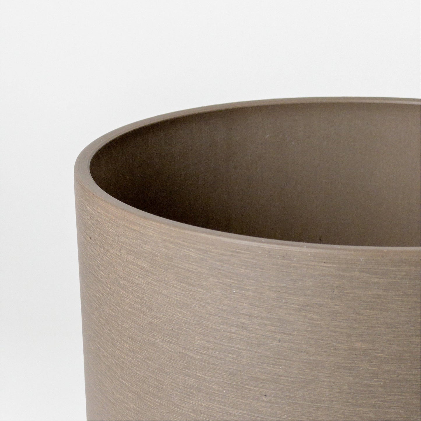 9” Signature Stone Planter & Saucer | Earth Tones: Black