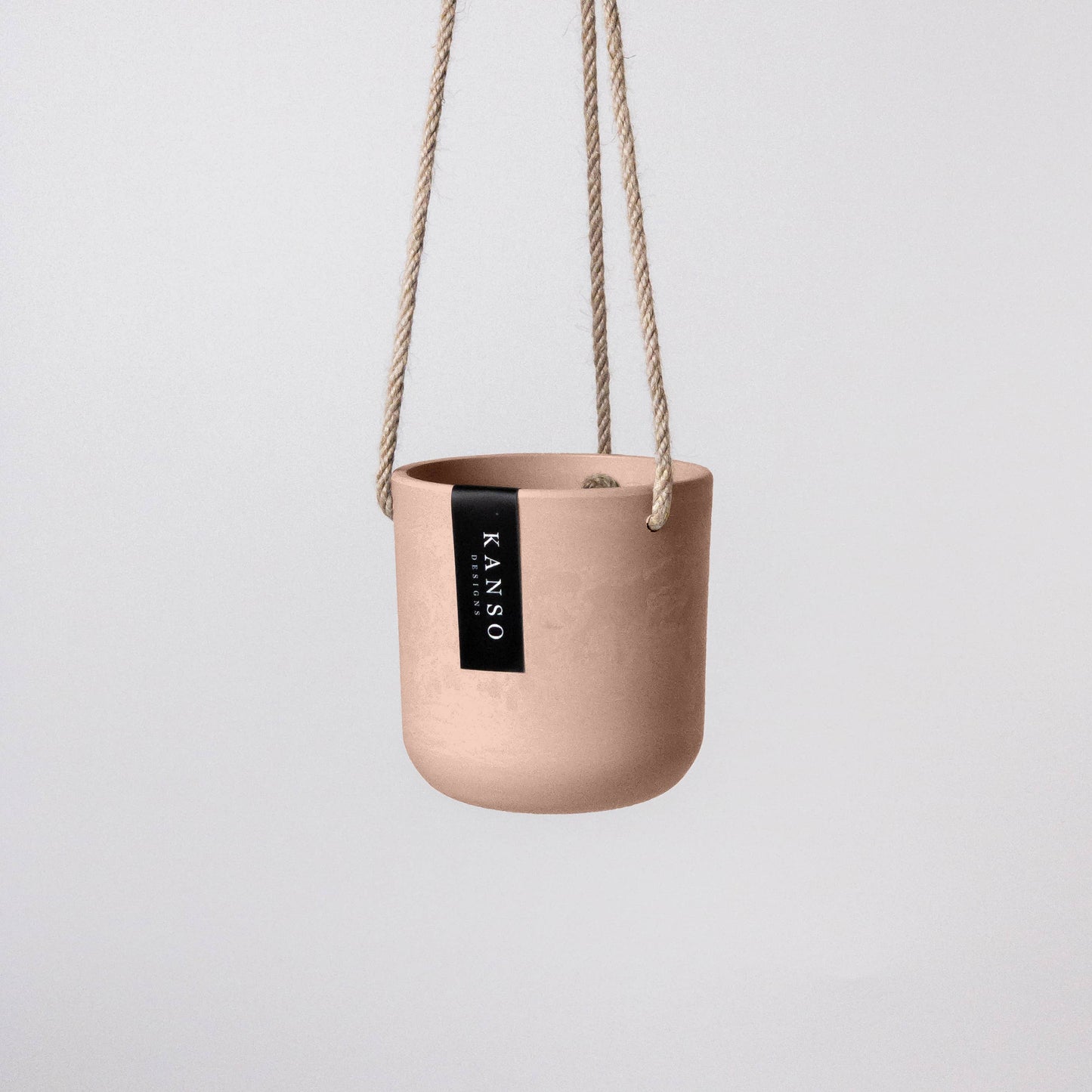 4" Signature Stone Hanging Planter Pot: Stone Grey