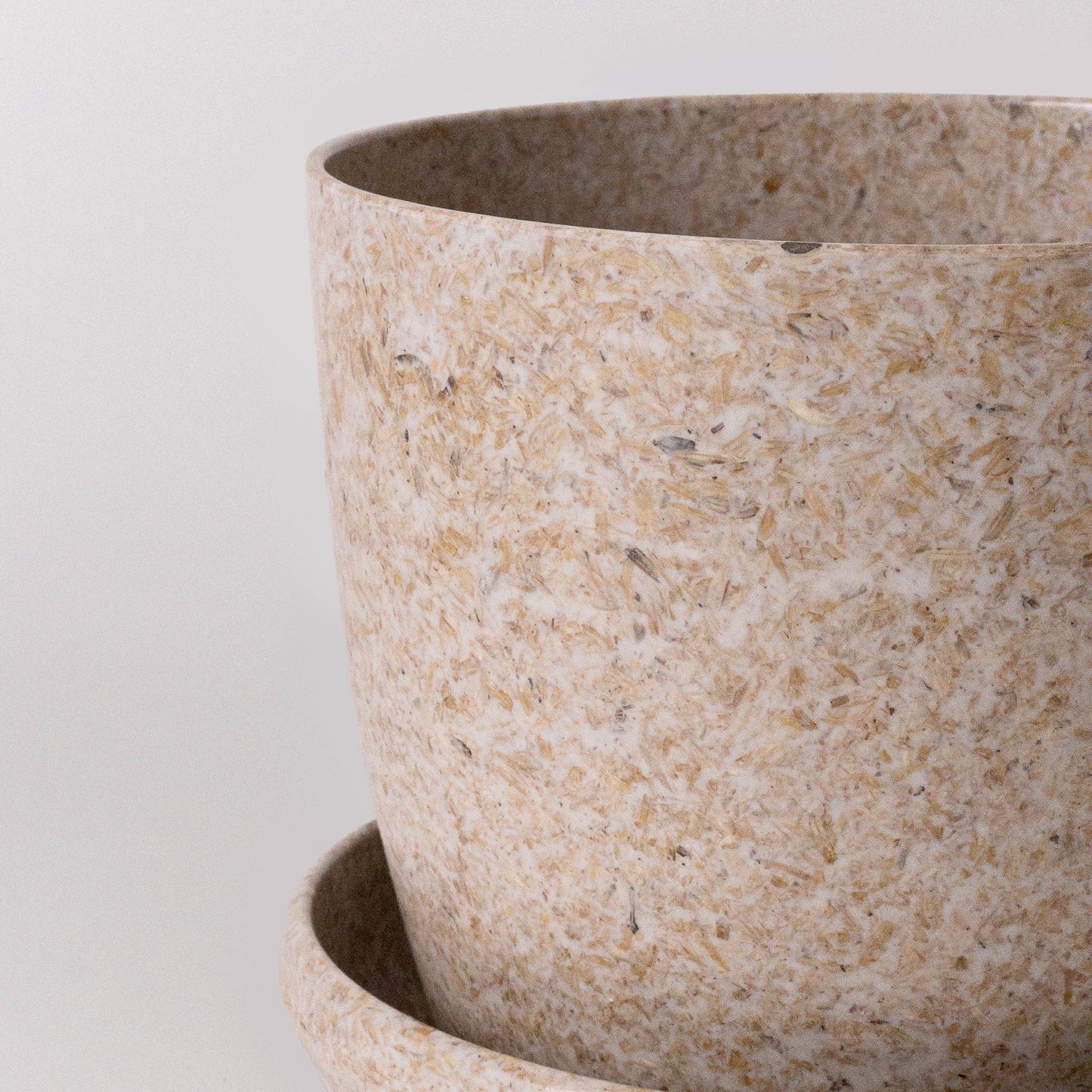 7" Rice Husk Planter Pot