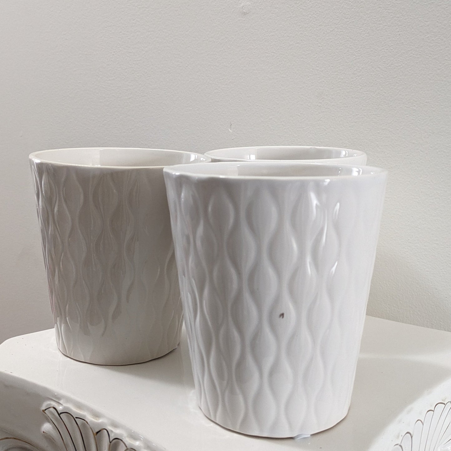 5" White Ceramic Pot