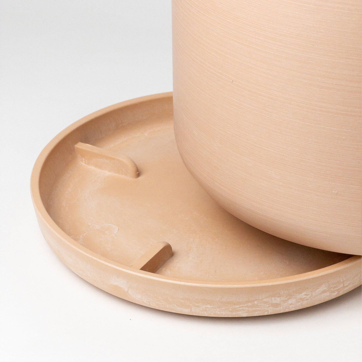 9” Signature Stone Planter & Saucer | Earth Tones: Black