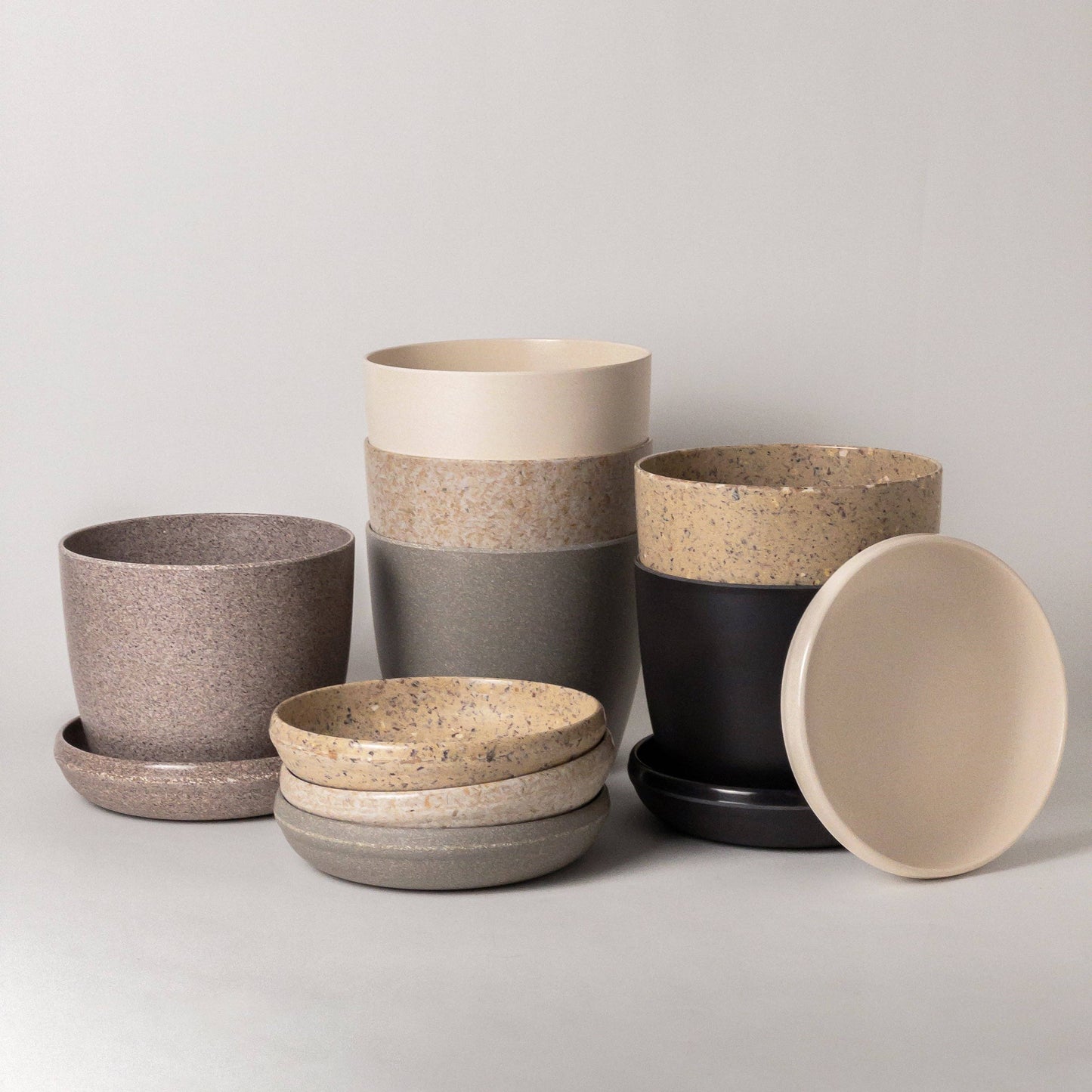 7" Rice Husk Planter Pot
