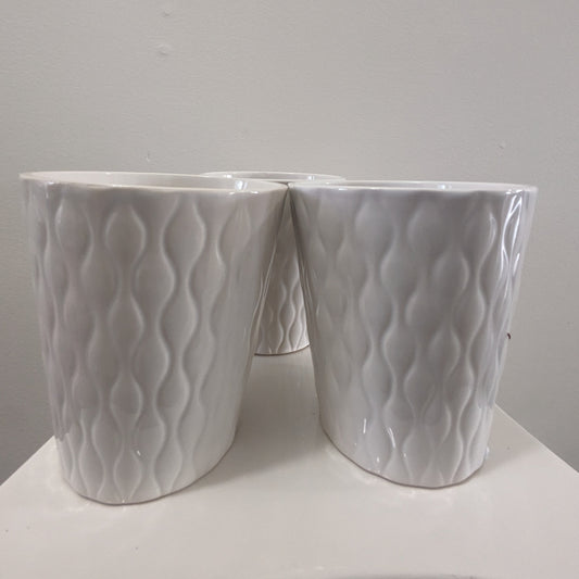 5" White Ceramic Pot