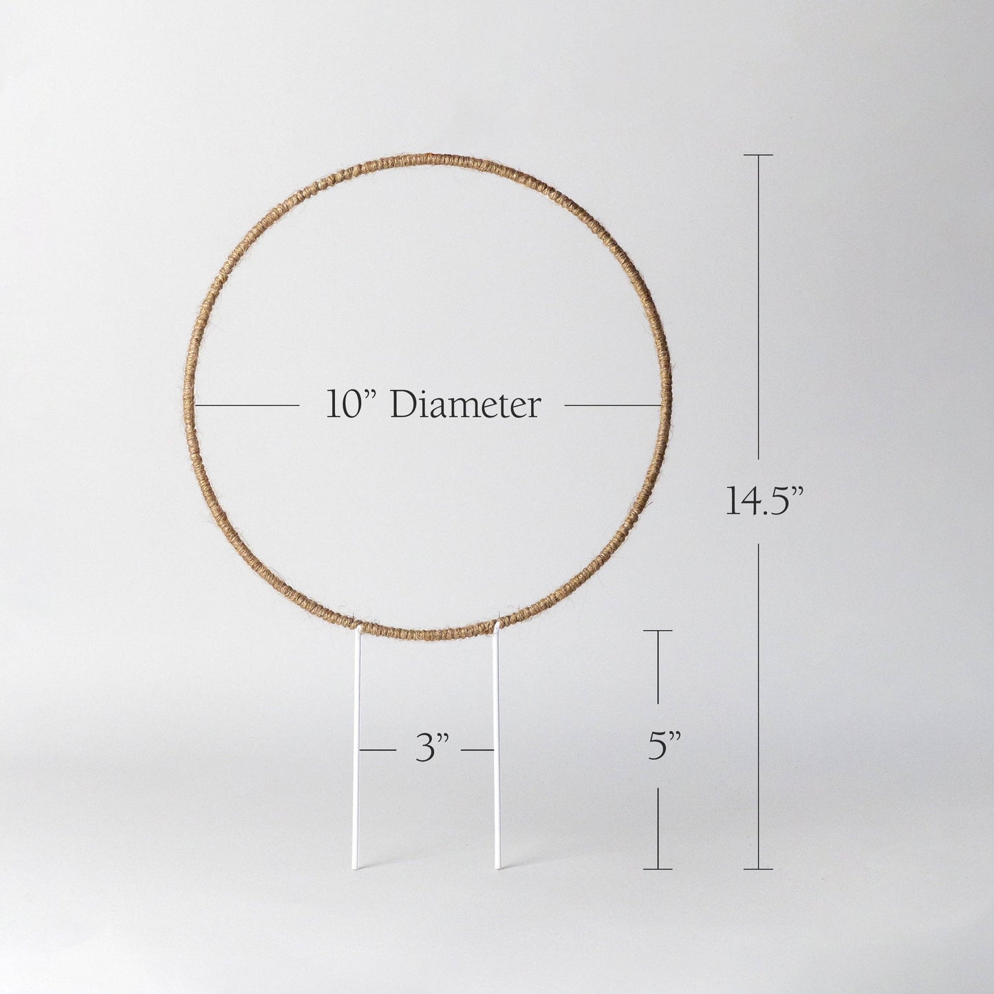 10", 8" - Hemp Circle Trellis Support: 8" Inches