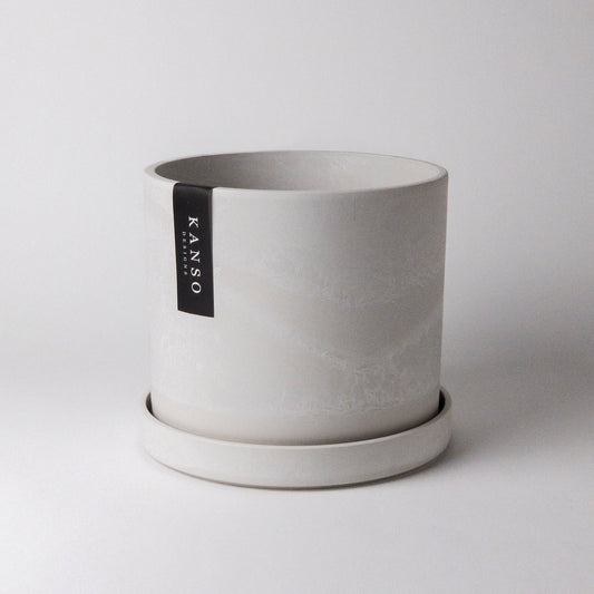 7" Signature Stone Planter Pot: 7" Planter & Saucer